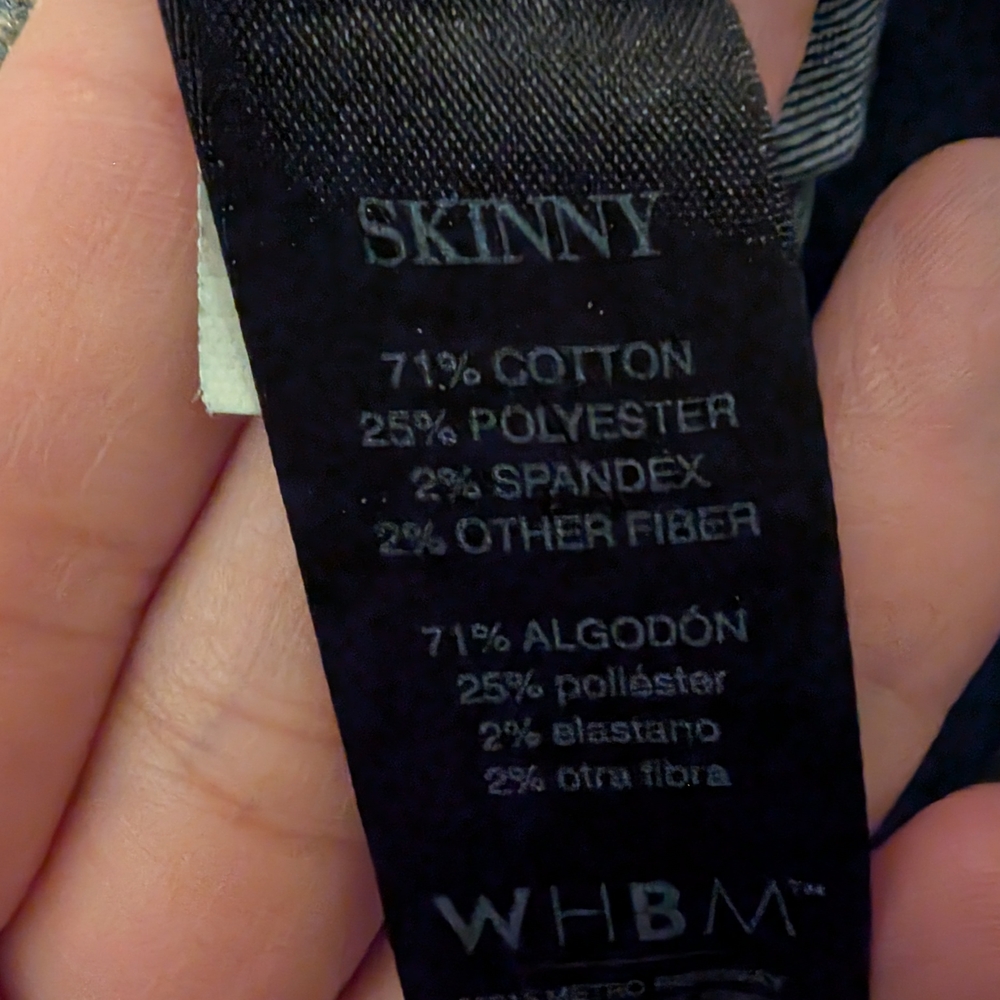White House Black Market Dark Wash Skinny Jeans - Picture 8 of 8